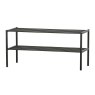 Ferro Shoe Rack Metal Black Unassembled 