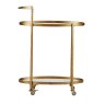 Push Trolley Metal Antique Brass Unassembled 