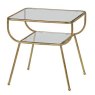 BePureHome Amazing Side Table Metal & Glass Antique Brass 