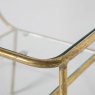 BePureHome Amazing Side Table Metal & Glass Antique Brass 