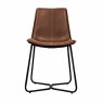 Valencia Dining Chair Faux Leather Brown