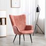 Cleveland Armchair Fabric Blush Pink Side