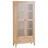 Alford 2 Door + 1 Drawer Display Cabinet Light Oak 