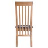 Alford Slatted Back Dining Chair Faux Leather Light Oak 