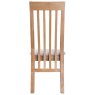 Alford Slatted Back Dining Chair Fabric Light Oak 