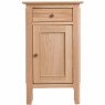 Alford 1 Door + 1 Drawer Narrow Cupboard Light Oak 