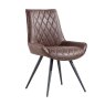 Jessica Dining Chair Faux Leather Brown