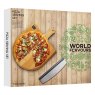 Kitchen Craft World of Flavours Italian Pizza Board & Knife Serving Set