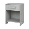 WOOOD Dennis 1 Drawer Bedside Locker Concrete Grey 