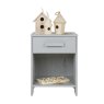 WOOOD Dennis 1 Drawer Bedside Locker Concrete Grey Lifestyle 