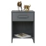 Dennis Nightstand Pine Steel Grey (Unassembled) WOOOD
