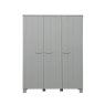 WOOOD Dennis 3 Door Wardrobe Pine Concrete Grey 