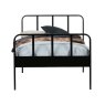 Mees Bed Single Bedstead Metal Black Unassembled  90 x 200cm