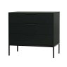 Adam Cabinet With Drawers Pine Black Unassembled 