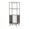 Vadim Wine Cabinet Metal Antique Grey Unassembled 