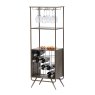 Vadim Wine Cabinet Metal Antique Grey Unassembled 