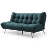 Kruger 3 Seater Sofa Bed Fabric Teal Side