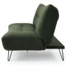 Kruger 3 Seater Sofa Bed Fabric Green Side