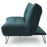 Kruger 3 Seater Sofa Bed Fabric Teal Side