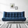 Kruger 3 Seater Sofa Bed Fabric Blue