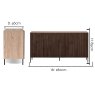 WOOOD Gravure Sideboard Natural With Brown Doors 