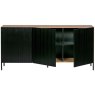 WOOOD Gravure Sideboard Natural With Black Doors 