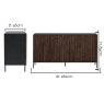 WOOOD Gravure Sideboard Black With Brown Doors 