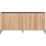 WOOOD Gravure Sideboard Black With Natural Doors 