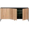 WOOOD Gravure Sideboard Black With Natural Doors 