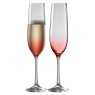 Galway Crystal Erne Champagne Flute Glass Blush (Set Of 2) 