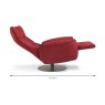 Egoitaliano Mira Swivel Reclining Chair With 2 Motors & Battery Pack Microfibre Extended