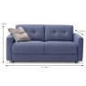 Egoitaliano Ginzo 2.5 Seater Sofa Bed Microfibre Sofa Measurements