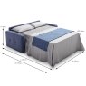 Egoitaliano Ginzo 2.5 Seater Sofa Bed Microfibre Open Measurements