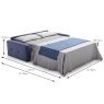 Egoitaliano Ginzo 3.5 Seater Sofa Bed Microfibre Open Measurements