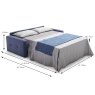 Egoitaliano Ginzo 3 Seater Sofa Bed Microfibre Open Measurements