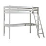 Pino High Sleeper With Large Study Desk White (Unassembled) 90cm (3'0")