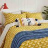 Joules Heron Geo Reversible Single Duvet Cover Set Antique Gold