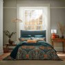 Honeysuckle & Tulip Reversible Duvet Cover Set Mulberry & Teal (Multiple Sizes)