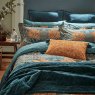 Morris & Co Honeysuckle & Tulip Reversible Double Duvet Cover Mulberry & Teal