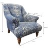 Tetrad Jacaranda Armchair Fabric Bagru Measurements