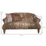 Tetrad Jacaranda 2 Seater Sofa Fabric Bagru Measurement