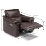 Natuzzi Editions Brama Electric Reclining Armchair Leather Category 15 Measurements
