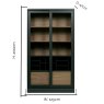 WOOOD James 2 Door Display Cabinet Black & Walnut