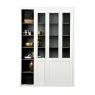 WOOOD Vince Sliding Door Display Cabinet White