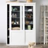 WOOOD Vince Sliding Door Display Cabinet White