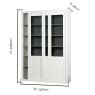 WOOOD Vince Sliding Door Display Cabinet White