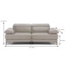 Natuzzi Editions Fontanelle 2 Seater Sofa Fabric Category 70 Measurement