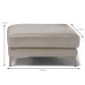 Natuzzi Editions Fontanelle Footstool Fabric Category 70 Measurement