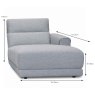 Federico Modular 1.5 Seater With Chaise Arm RHF Fabric Category 20 Measurement