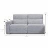 Federico Modular 3 Seater Sofa With Electric Footrest & Headrest LHF Fabric Category 20